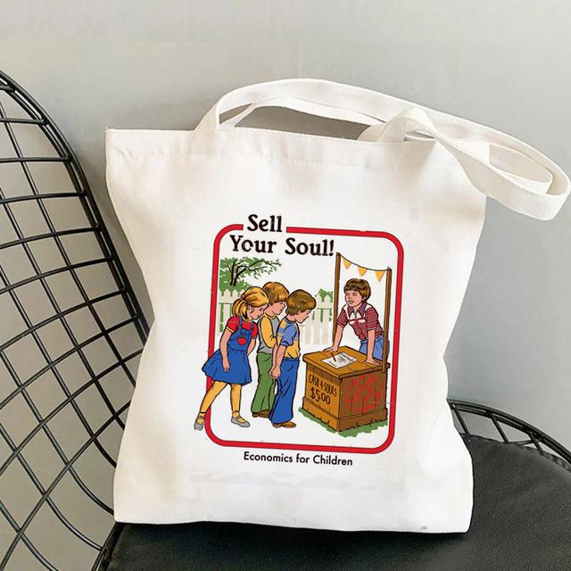 LETTERA D'AMORE COLORATA cotone tela tote borse a mano/a tracolla borse