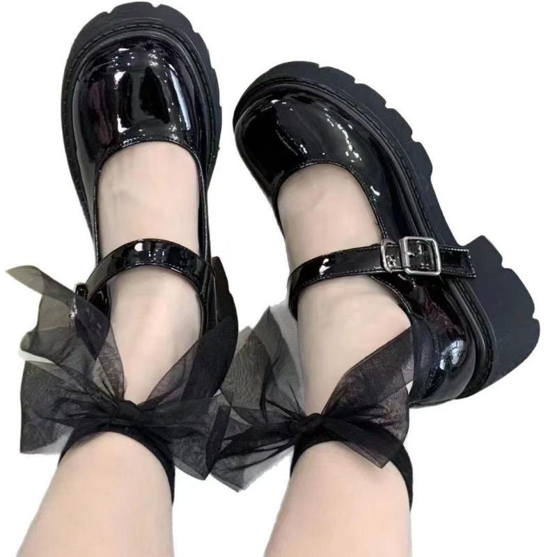 Coarse Heel Platform Single Shoes Small Leather Shoes Women's Fashion High Heel Lolit Shoes New Shoes Retro Mary Jane Shoes