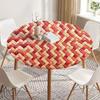 Round Table Cover 47.24" Washable Tablecloth with Elastic Edge 3D Stain-Resistant Table