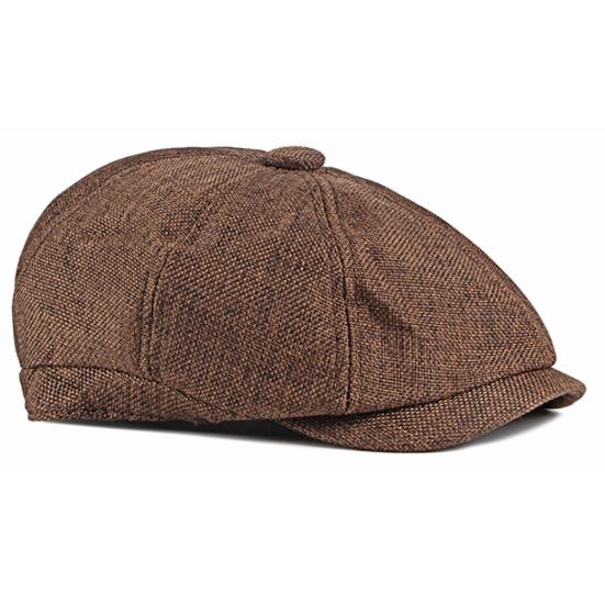 Octagonal Flat Cap for Show Men Beret 