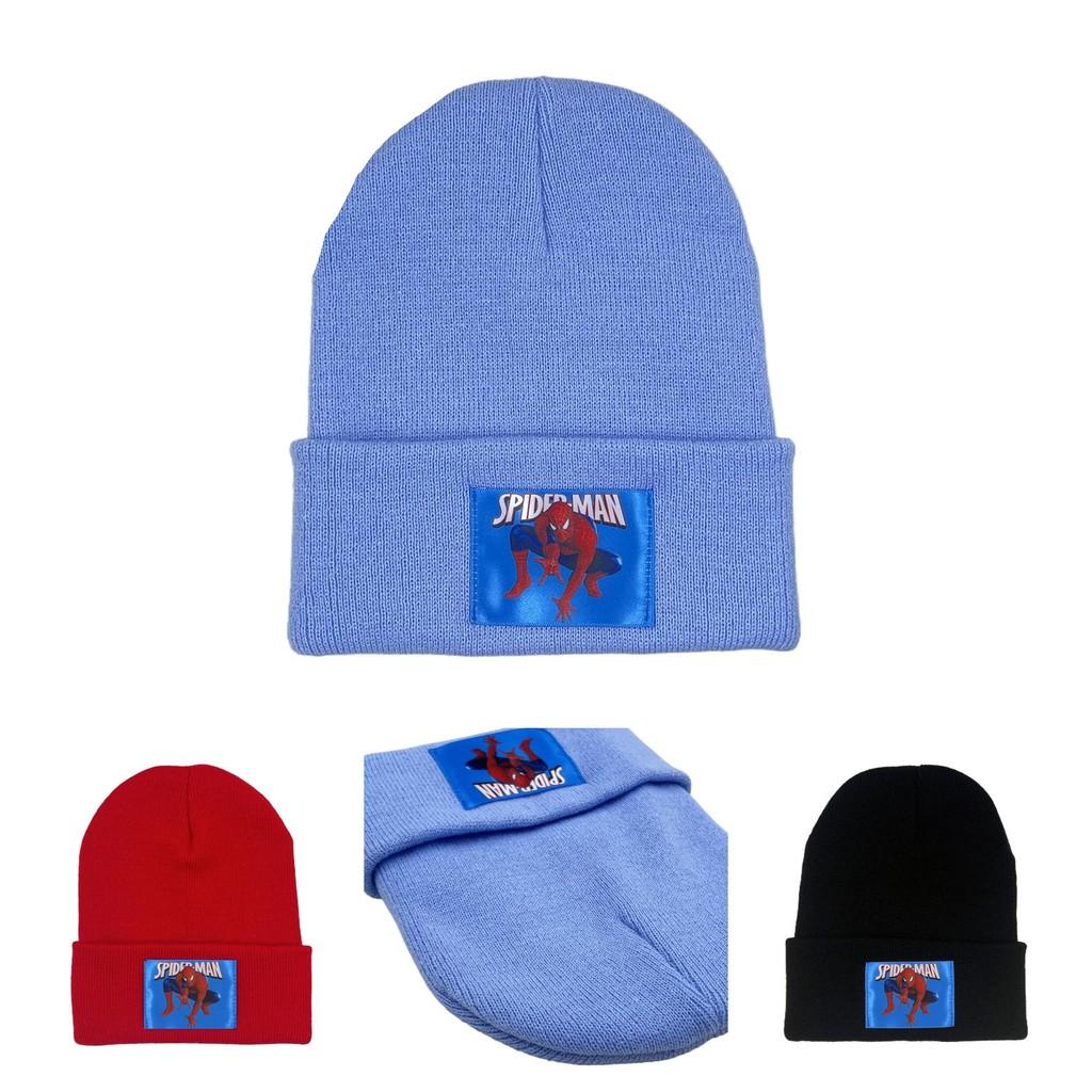Spiderman Aufdruck Strickmütze Mit Warm Winddicht Für Kinder Und Erwachsene