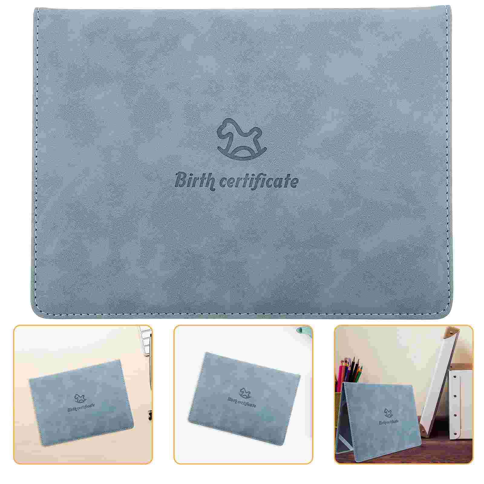 Wipon Men's Birth Folders Protectors Sleeve Generic Universal Holder For Skin Docut Organizer Baby For Folder Birth Certificate Protector