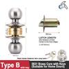 1 Piece Aluminum Alloy Globular Door Knobs Rotation Lock Knobset Handle Metal Door Knob With Key For Bedrooms Living Rooms