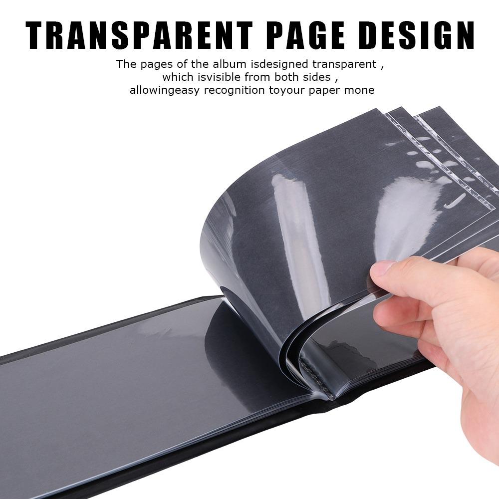 Loose Leaf Sheet Album Collection Pockets Collector Money Banknote Protective Bag Collecting Money