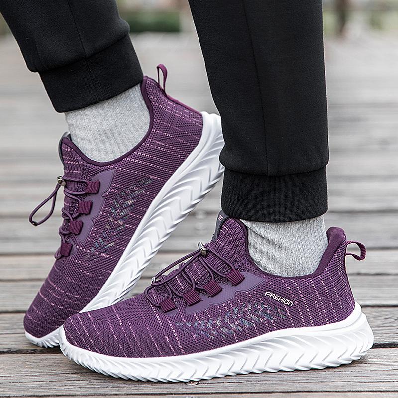 fashion 2024 New Fashion Autumn Winter Women's Shoes Sports Casual Shoes Flying Woven Mesh Flat Bottom Lace-up Sneakers Free Shipping
