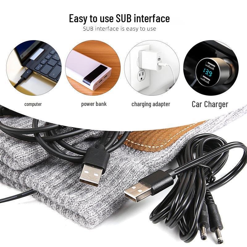 USB Heated Touchscreen Gloves for Skiing & Cycling - Thick, Warm, 5V Electric Heat for Cold Protection