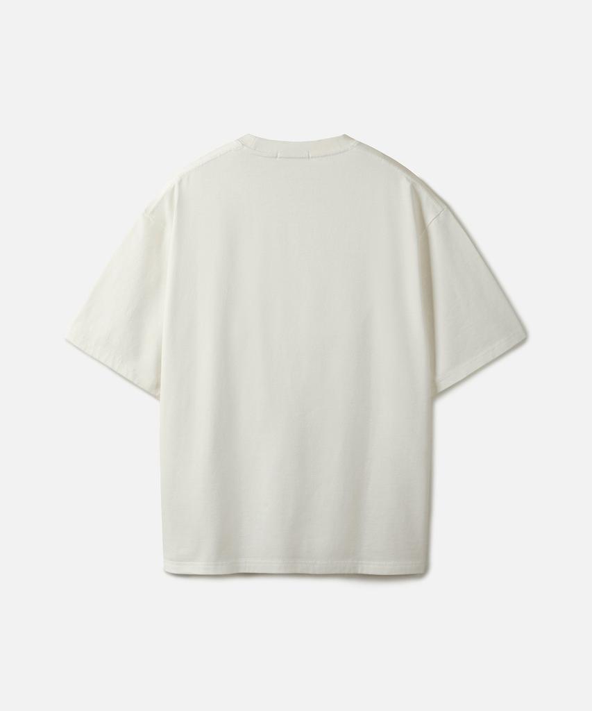 247Silijeu Dyed Washed Solid T-Shirt White (Type B)