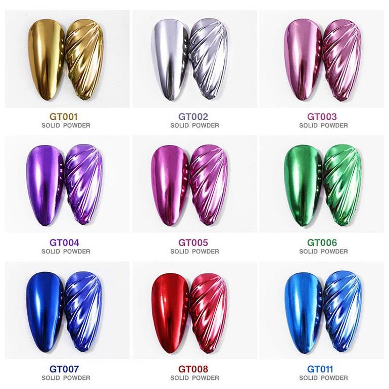 Nail Art Bubble Powder Decoration Glitter 3D Mirror Effect Pigment 0.5g Shimmer Nail Polish for Nails Beauty Tools