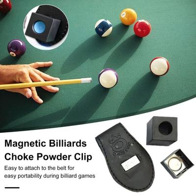 Universal Portable Billiard Chalk Holder Wear Resistant Simple Installation Compact Size Magnetic Belt Clip Chalk Holder