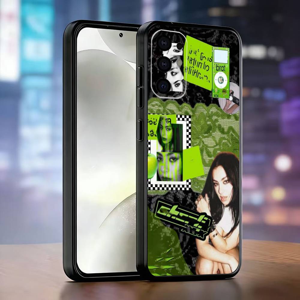 

C-Charli XCX Brat Cool Phone Case For Samsung S25,S24,S21,S22,S23,S30,Ultra,S20,Plus,Fe,Lite,Note,10,Black Cover Samsung S20fe