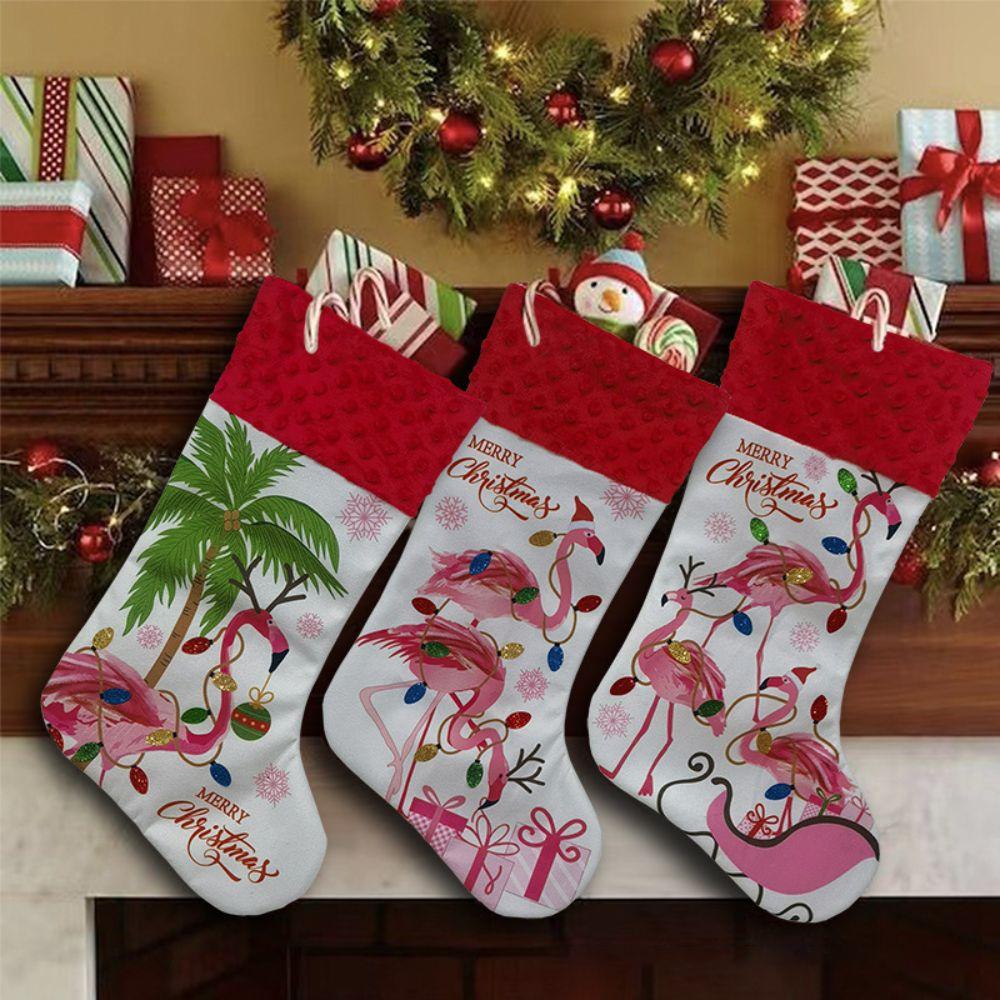 Printing Personalized Christmas Stocking Tropical Christmas Tree Pendant  Gift Bag