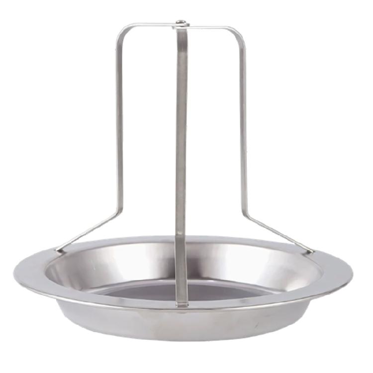 

Steel Grill Rack For Secure Chicken Vertical Roasting Stand with Pan Heat Resistant Easy Cleaning BBQ Accessory Tool 1