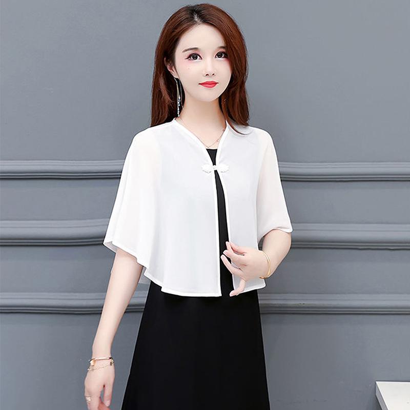 Chiffon Short Outer Wear Sunscreen Shawl Women Sun Clothing Summer Spring Sun Protection Cloak Lace Thin Jacket
