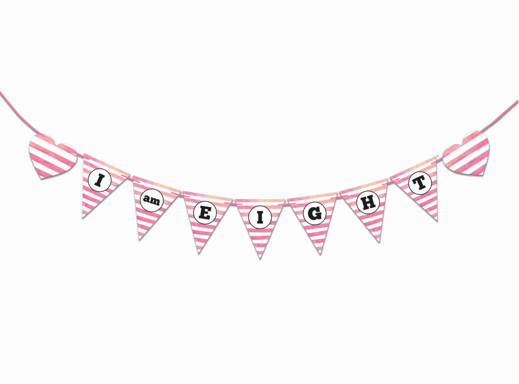 Inkdotpot Birthday Party Decorations Happy Birthday Party Garland Baby Girls Polka Dot Pennant Banner
