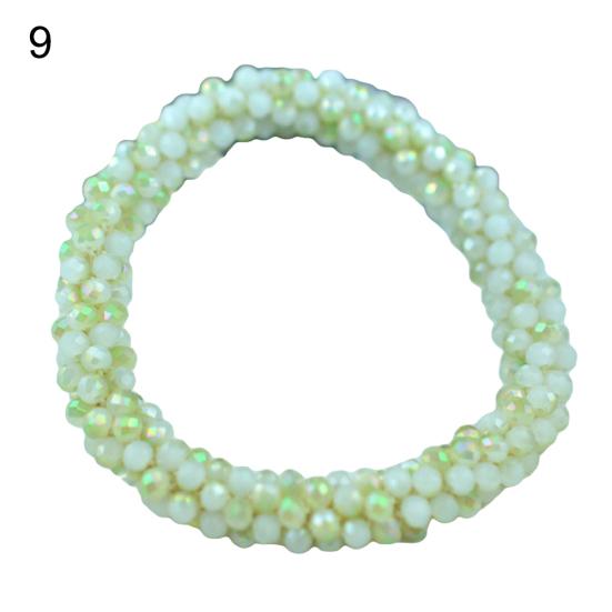 Bracciale elastico con strass lucido, braccialetto, corda per capelli, fascia per capelli, Nepal, gioielli da donna