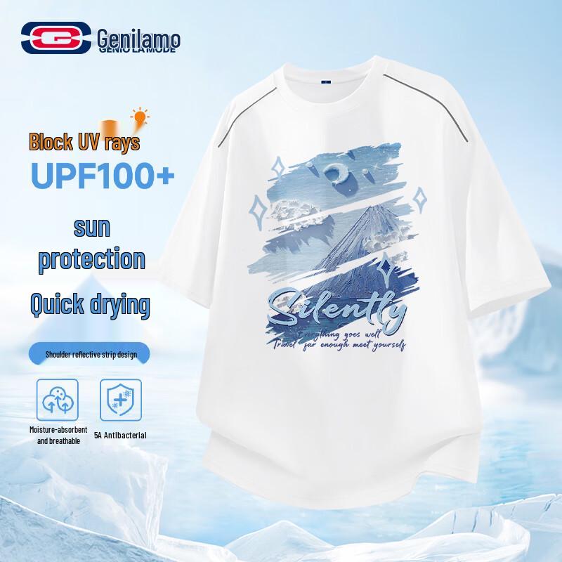 

GENIOLAMODE Men s Quick-Dry Anti-Bacterial Short Sleeve T-Shirt 2XL