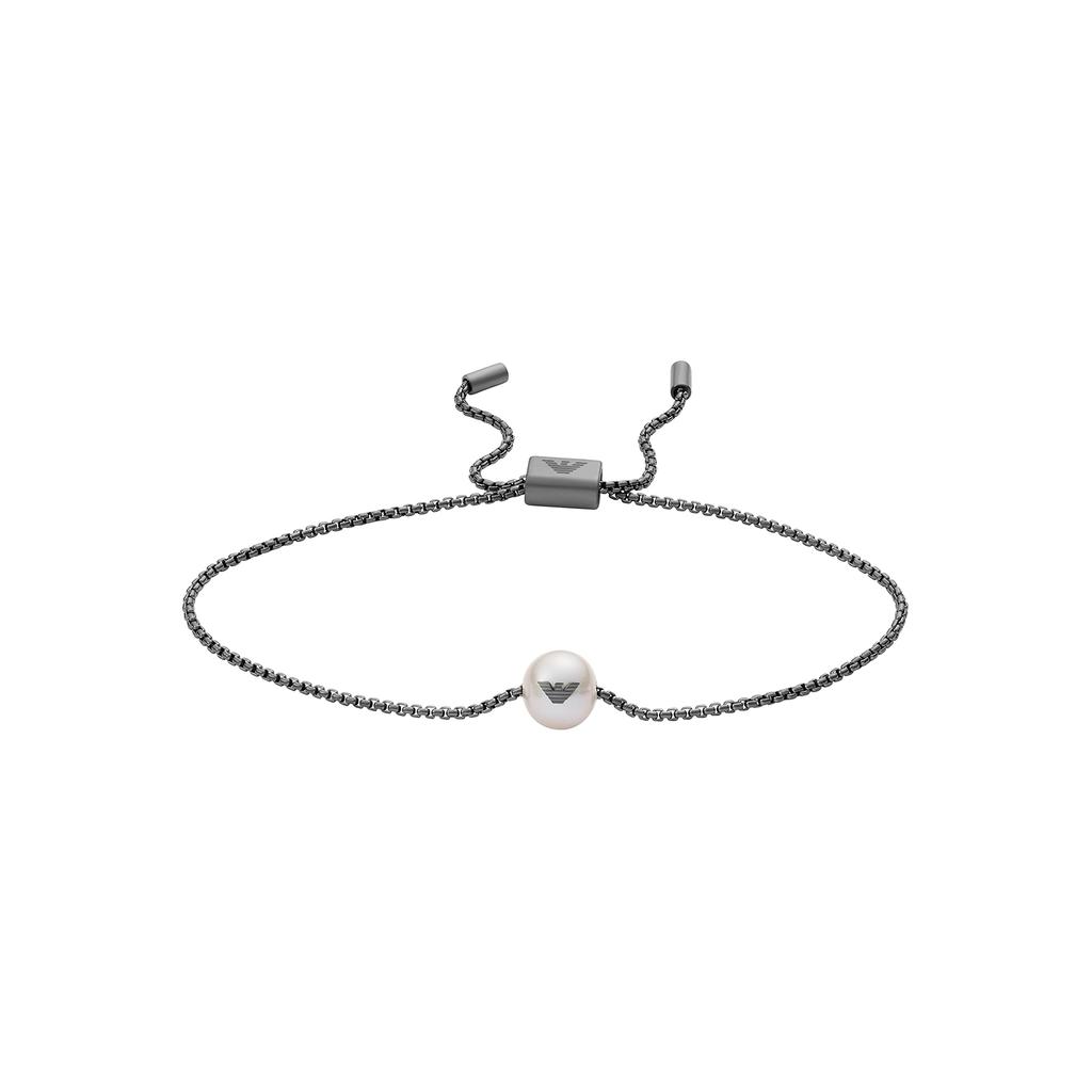 Emporio Armani Stainless Steel Slider Bracelet Gray-Tone