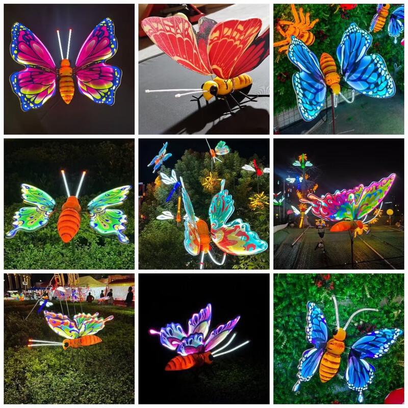 UOSU Outdoor Luminous Butterfly Decor Light with Sound