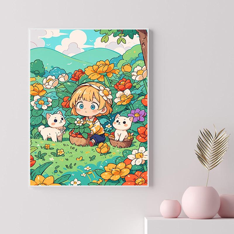 40X50Cm Diamond Painting Large Size Diamond Sticker Bedroom Living Room Decorative Painting With Photo Frame