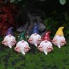 Resin Creative Dwarf Figurine Big Feet Wearing A Hat And White Design Beard