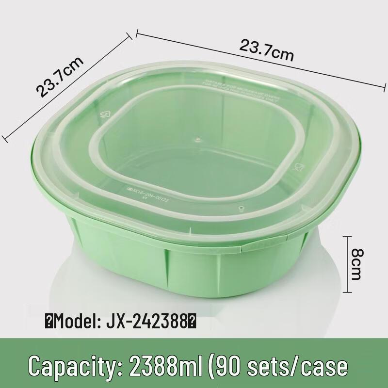 

Handon Disposable Square Compartment Food Containers with PP Lids