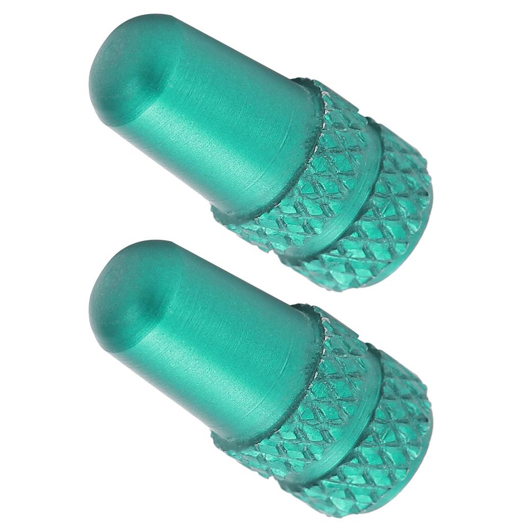 2pcs Presta Valve Caps Aluminium Alloy Presta Cycling Valve Dust Covers Bicycle Tire CapsGreen