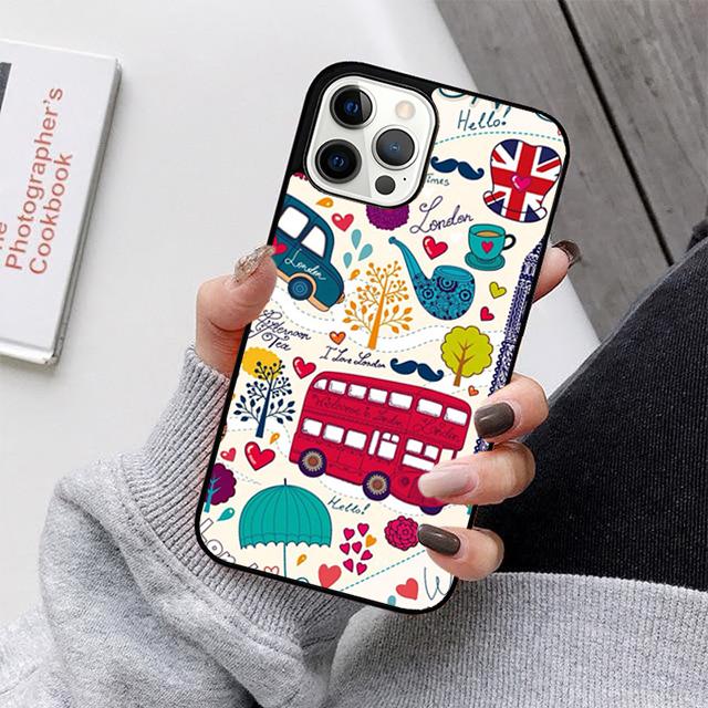 London Bus England Big Ben Phone Case For iPhone 17 Air 16 15 14 13 12 11 Pro Max Plus Max Cover Shell coque