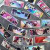 32PCS 12cm Long JDM Anime Girl Car Stickers Laser Rainbow Auto Window Windshield Motorcycle Body Moto Helmet Accessories Decals