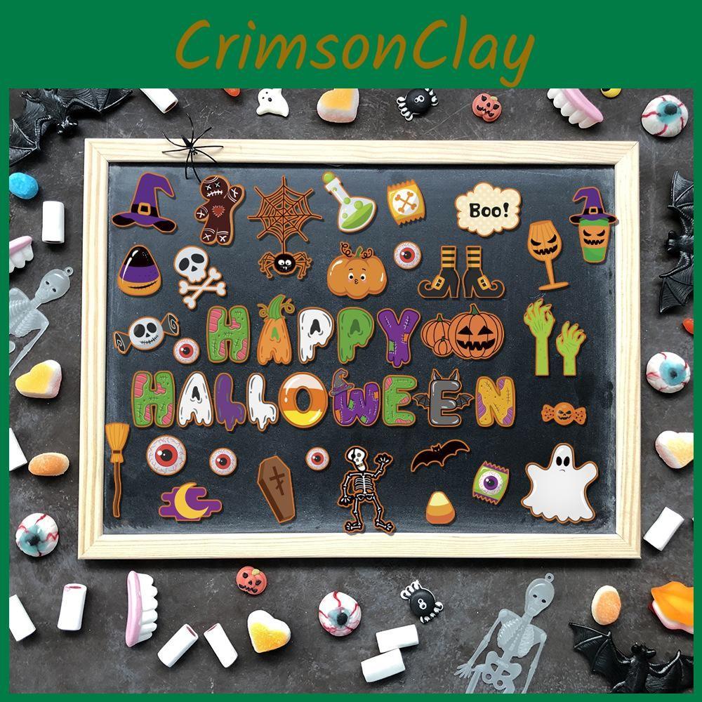 Blackboard Event Halloween Stickers Set With Paper Card Labels Party Decor Props