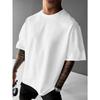 Men's Summer 100% Pure Cotton Fashionable Casual Loose Never Give Up Graphic Printed Round Neck Short Sleeved T-shirt Top