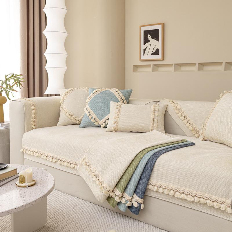 Neues Sofakissen Universal Rutschfest Zu Allen Jahreszeiten, Modern Schlicht High-End Leichter Luxus Chenille Stoffbezug Kissen