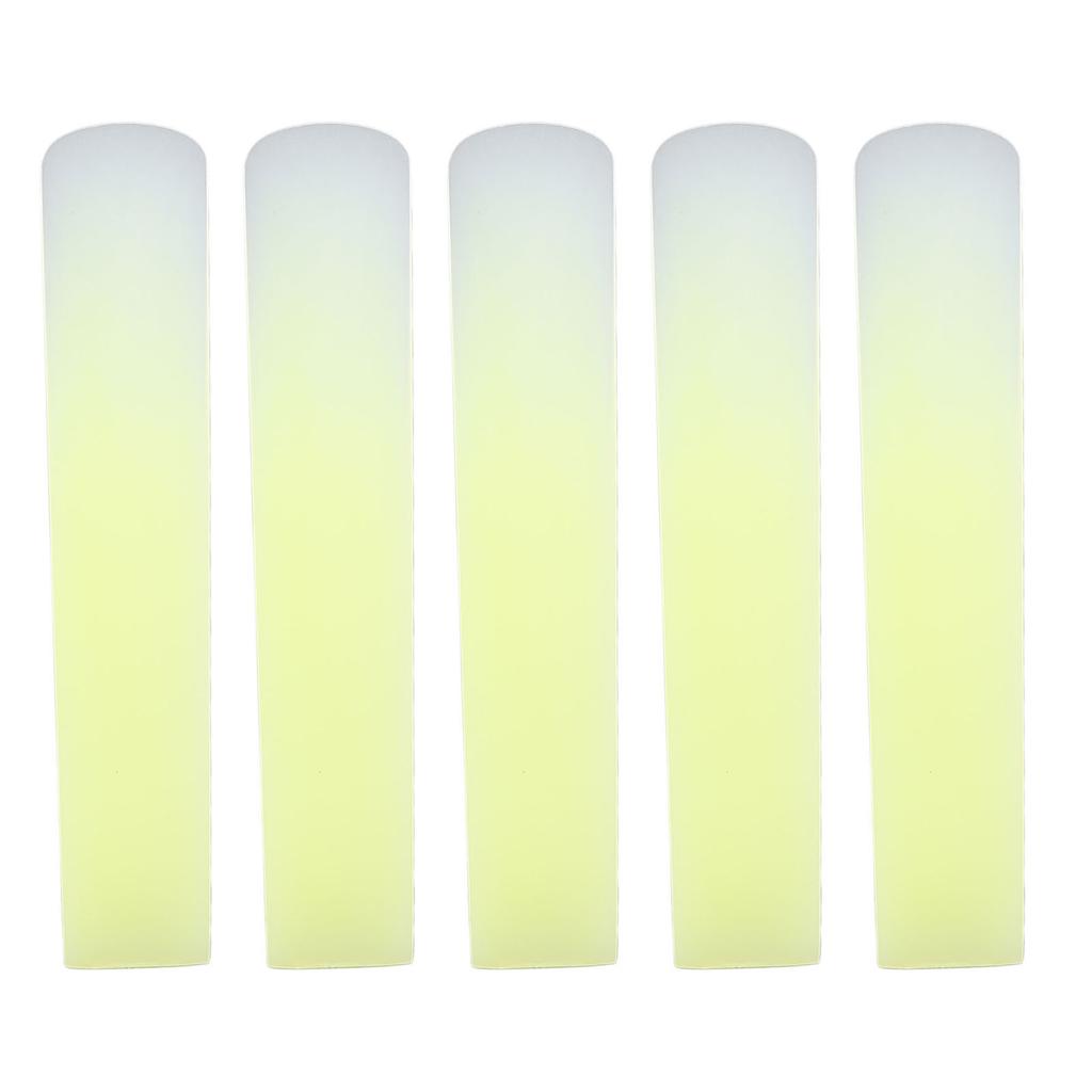 5PCS Clarinet Traditional Reeds 2.5 Strength Resin Beginner Clarinet Reeds for Practice and Performance Yellow