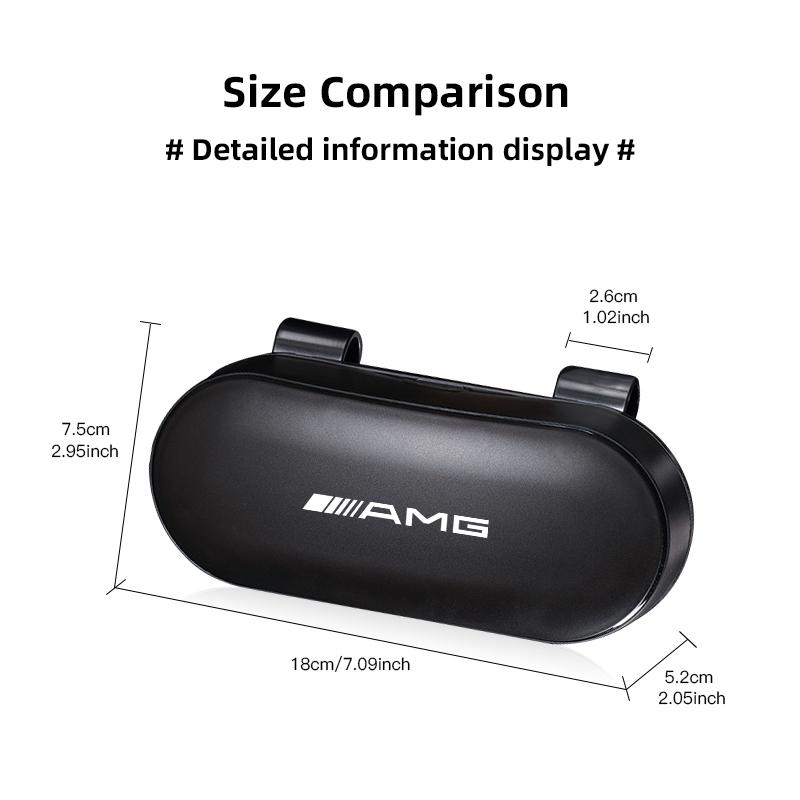 Car Glasses Box Portable Sun Visor Multifunctional Storage Box Accessories Car Hub Cap For Mercedes Benz AMG W214 W205 W204 W206