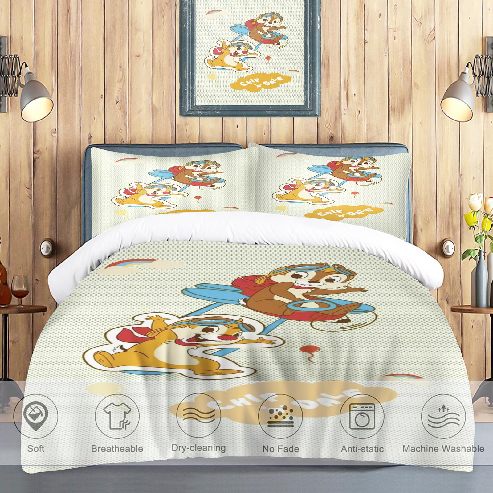 

-Chichititi Cartoon Quilt Cover Duvet Breathable Soft 3D Printed Comforter Warmth Bedding 135x200cm