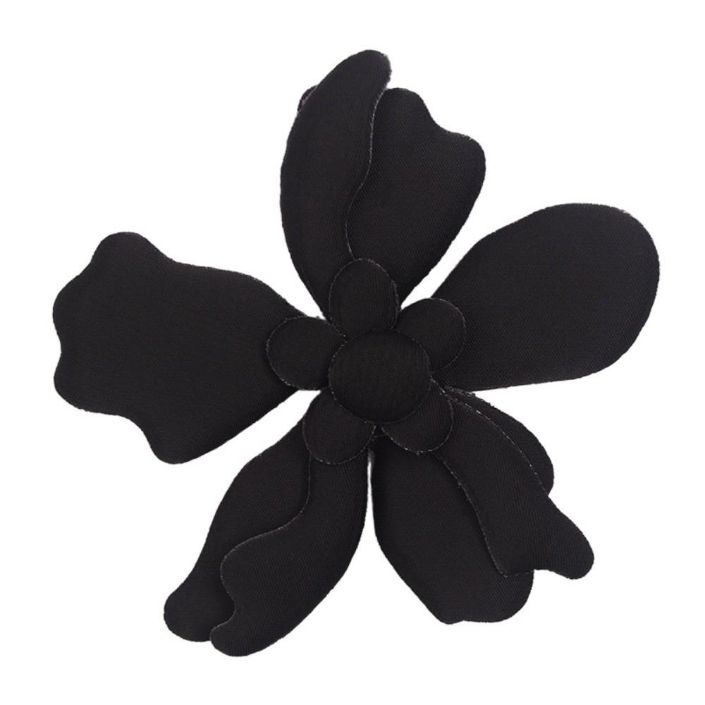 5pcs Silk Lily Artificial Flowers 3D Embroidered Denim Simulated Lily Fake Flower Flower Brooch DIY Handmade Accessories