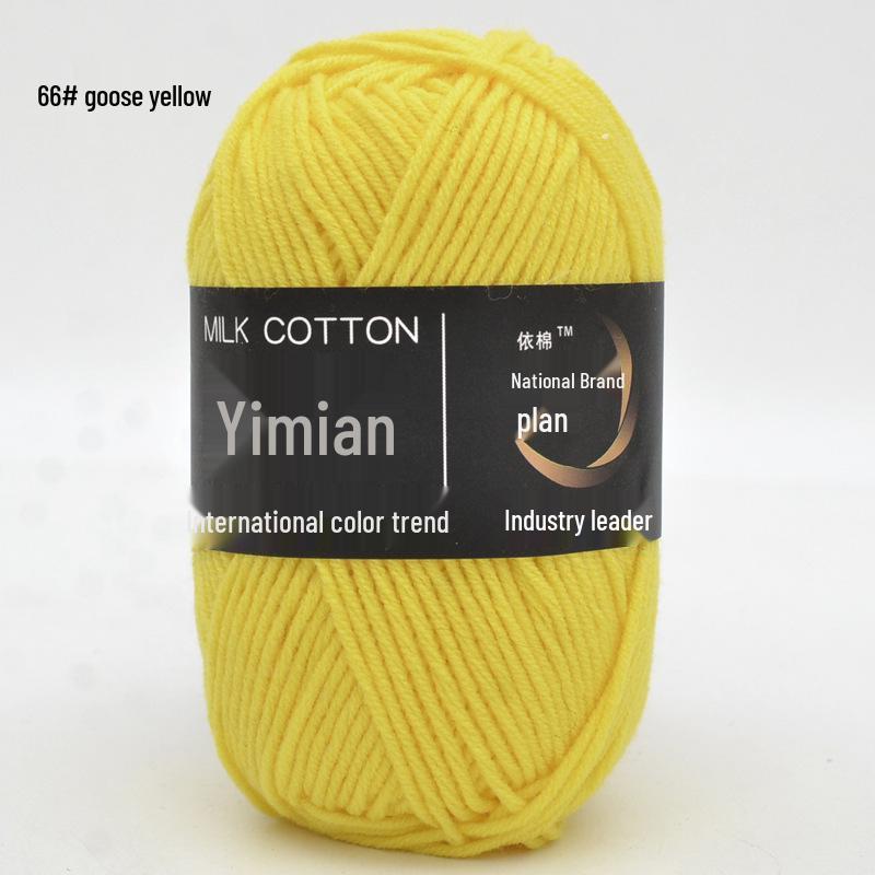 Yimian Milk Cotton Yarn for Baby Crochet: 4 Strands for Dolls, Slippers & Blankets