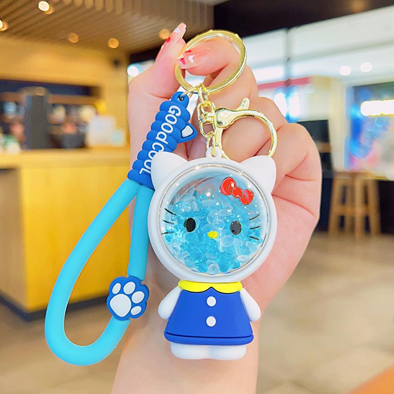Cute Cartoon Cat Scented Bead Keychain Long Lasting Fragrance Backpack Charm Creative Small Gift Pendant