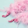 Růžové peříčkové boa Nadýchaná řemeslná dekorace 6,6 stopy dlouhé