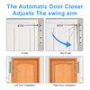 Automatic Door Closer Silent Operation Stainless Steel Self-Closing Hinge with Adjustable Speed Quiet Soft-Close Technology Hinge Door Closer Kit
