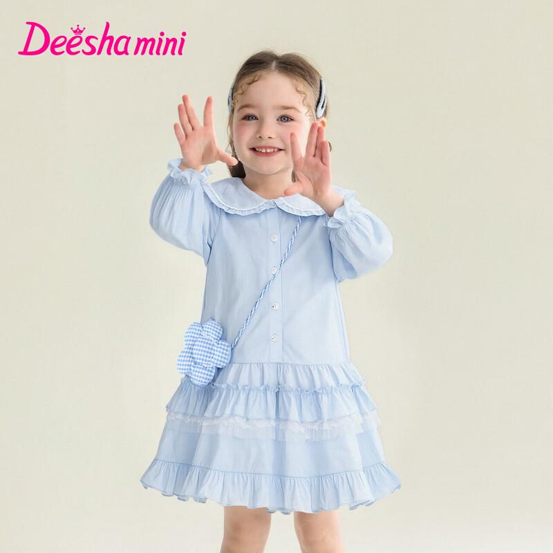 Хлопковое платье с длинным рукавом для девочки DEESHA, принцесса 120