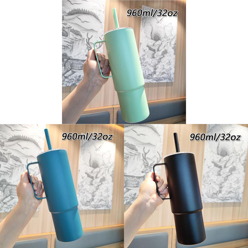 Outdoor 32oz Stainless Steel Insulated Mug With Handle For Camping And Travel