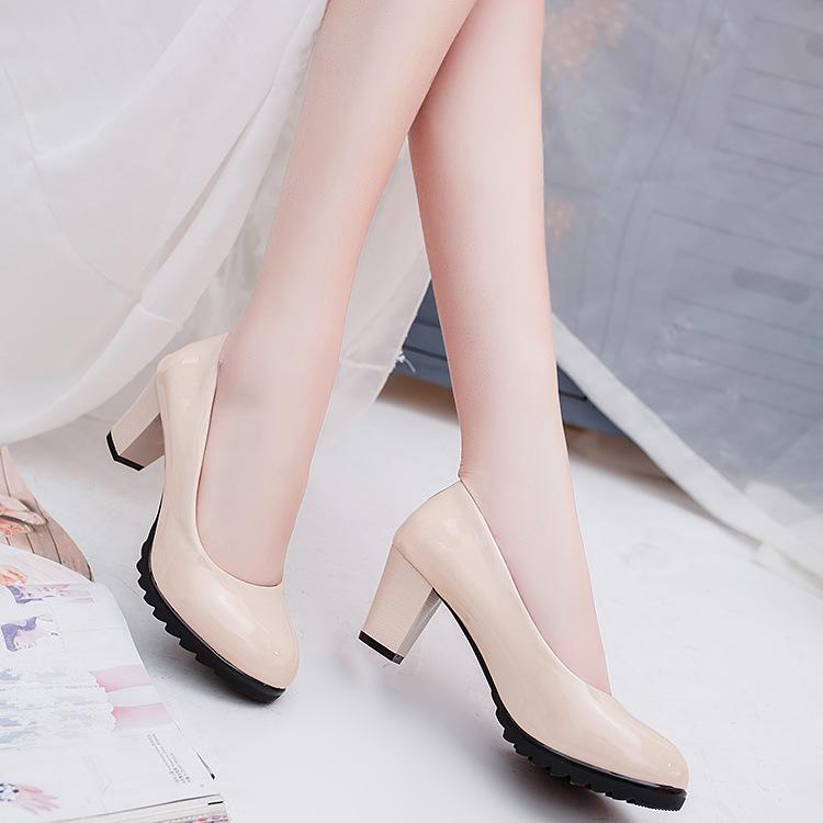 Zapatos de mujer zapatos negros zapatos de mujer zapatos de mujer zapatos  cuadrados zapatos PU zapatos mujer tacón alto comprar a buen precio —  entrega gratuita, reseñas reales con fotos — Joom