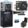 AKASO Brave4 Action 4K Dual EIS Image 40M Underwater HDMI Includes 64GB Card Camera, 30FPS, Screen, Stabilization, Waterproof, Camera, Output,
