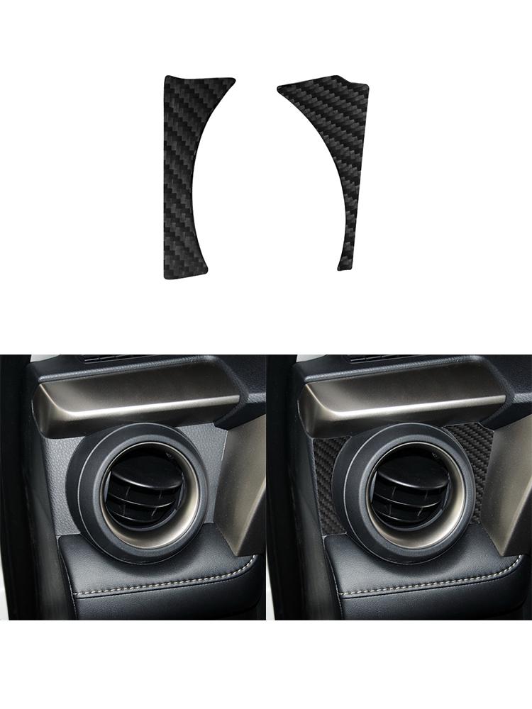 Black For Toyota RAV4 2013-2015 Car Interior Button Panel Decoration Protection Carbon Fiber Sticker Auto Styling Accessories