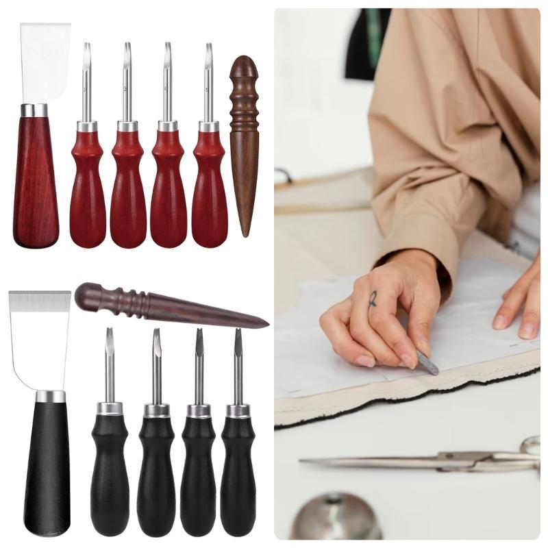 Leather Edging Skiving Beveler Metal Leather Skiver Tool Leather Cutting Trimmer Tool Wood Leather Edging Burnisher