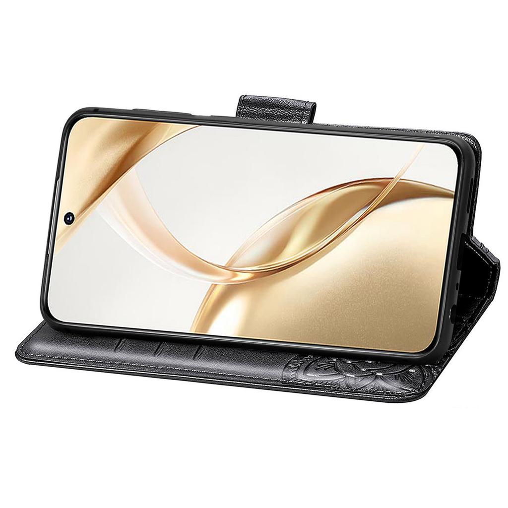Für Honor 200 5G Hülle Schmetterling PU Leder Handyhülle Kartenfächer Ständer Klappbar