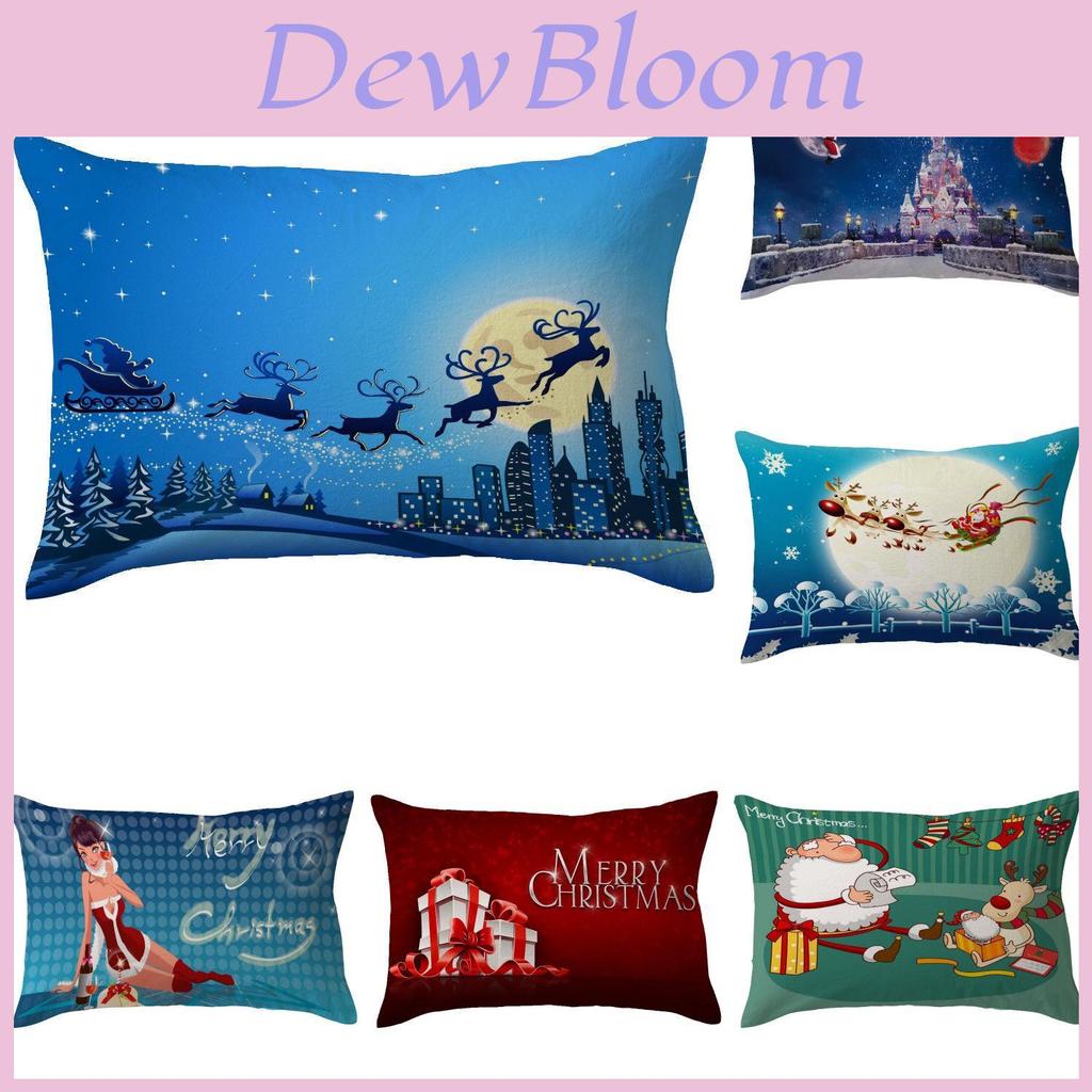 Charming Christmas Cartoon Linen Cushion Cover For Living Room Or Bedroom