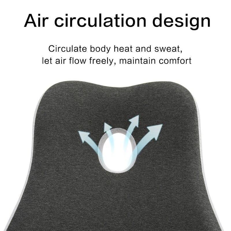 Office Waist Pillow Ergonomic Lumbar Support Memory Cotton 4D Curved Waist Pad Car Waist Rest