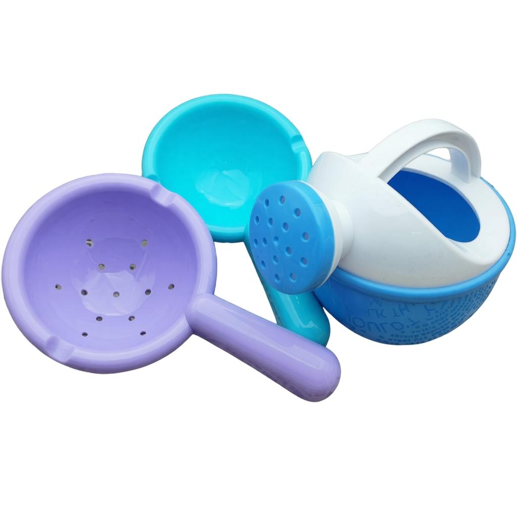 Baby Bath Toys Watering Can Scoop and Spinner Set Safe Plastic Bathing Toys for Infant Toddler Water Play and Sensory Development