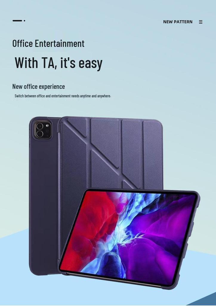 Silicone Full Coverage Foldable Soft Shell Case for iPad 9.7, 10, 10.2, Air 4 10.9, and Pro 11